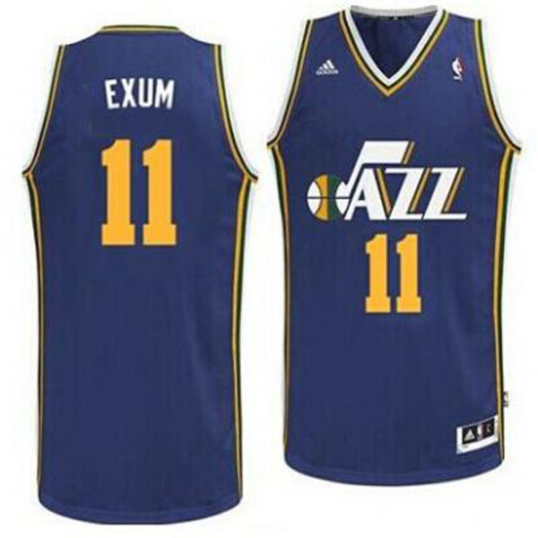 Men's  Utah Jazz #11 Dante Exum Swingman Road Blue Jersey